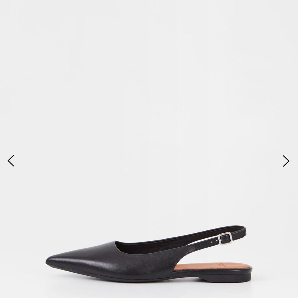 Vagabond Pointed Toe Slingback Flats - Picture 3 of 6